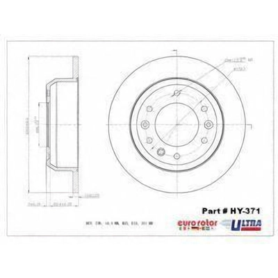 Rear Premium Rotor by EUROROTOR - HY371 pa8