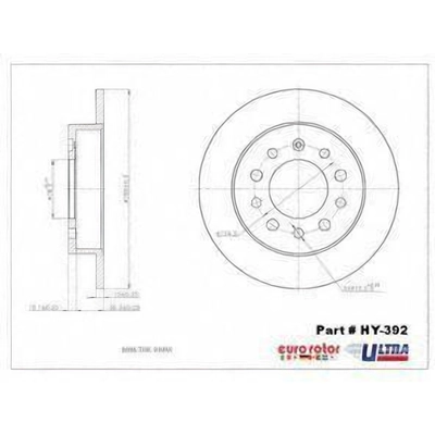 Rear Premium Rotor by EUROROTOR - HY392 pa1