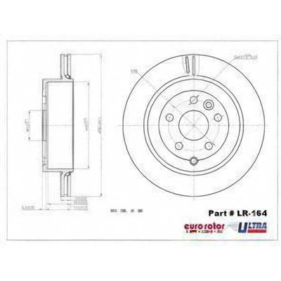 Rear Premium Rotor by EUROROTOR - LR164 pa7