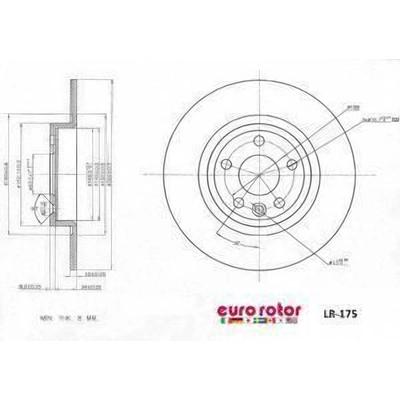 Rear Premium Rotor by EUROROTOR - LR175 pa1