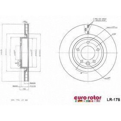 Disque de frein arrière de qualité supérieur by EUROROTOR - LR178 pa2