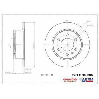 Rear Premium Rotor by EUROROTOR - ME205 pa7