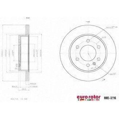 Rear Premium Rotor by EUROROTOR - ME276 pa4