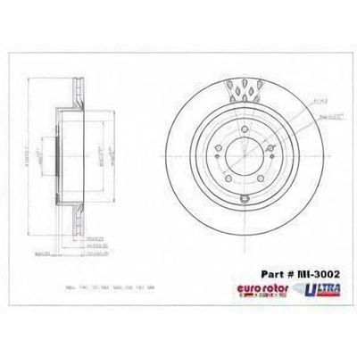 Rear Premium Rotor by EUROROTOR - MI3002 pa3