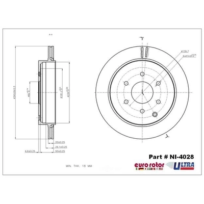 Disque de frein arri�re de qualit� sup�rieur by EUROROTOR - NI4028 pa3