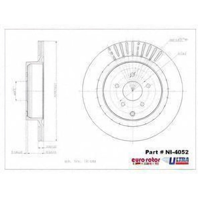 Disque de frein arrière de qualité supérieur by EUROROTOR - NI4052 pa6