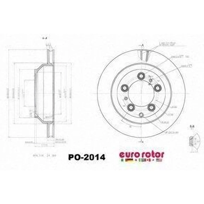 Rear Premium Rotor by EUROROTOR - PO2014 pa1