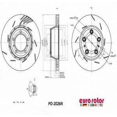 Rear Premium Rotor by EUROROTOR - PO2026R pa1