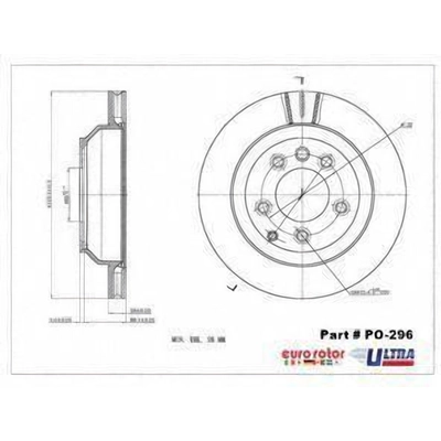 EUROROTOR - PO296 - Rear Premium Rotor pa1