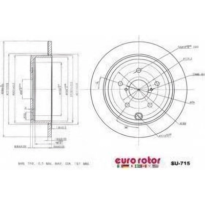 EUROROTOR - SU715 - Rear Premium Rotor pa1