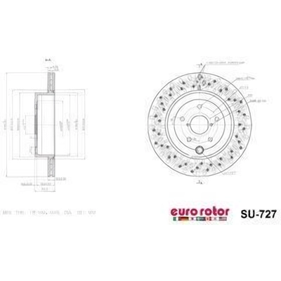 Disque de frein arrière de qualité supérieur par EUROROTOR - SU727 pa1