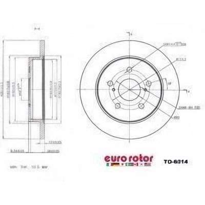 EUROROTOR - TO6014 - Rear Premium Rotor pa2