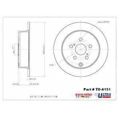 Rear Premium Rotor by EUROROTOR - TO6151 pa3