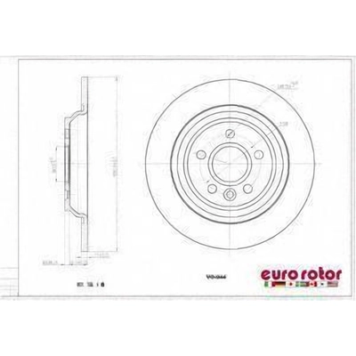 Rear Premium Rotor by EUROROTOR - VO944 pa2