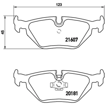 Rear Premium Semi Metallic Pads by BREMBO - P06013 pa4