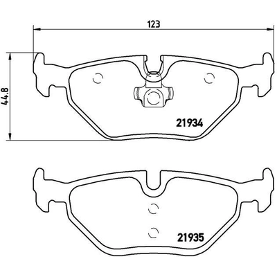 Rear Premium Semi Metallic Pads by BREMBO - P06025 pa4