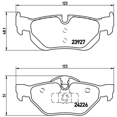 BREMBO - P06038 - Plaquettes de frein arrière semi-métalliques de qualité supérieur pa4