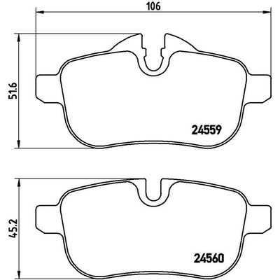 Rear Premium Semi Metallic Pads by BREMBO - P06062 pa4