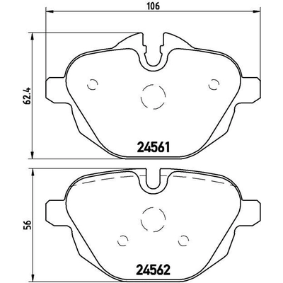 Rear Premium Semi Metallic Pads by BREMBO - P06064 pa4