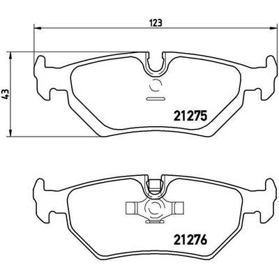 Rear Premium Semi Metallic Pads by BREMBO - P36008 pa4