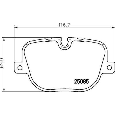 Rear Premium Semi Metallic Pads by BREMBO - P44025 pa4