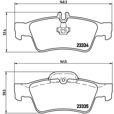 Rear Premium Semi Metallic Pads by BREMBO - P50052 pa6