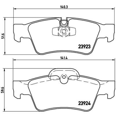 Rear Premium Semi Metallic Pads by BREMBO - P50064 pa6