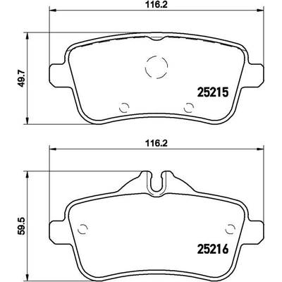 Plaquettes de frein arrière semi-métalliques de qualité supérieur by BREMBO - P50099 pa5