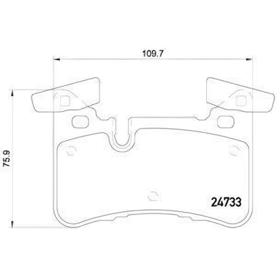 Rear Premium Semi Metallic Pads by BREMBO - P50110 pa3