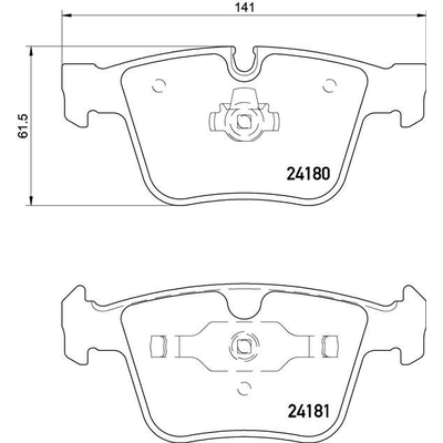 Rear Premium Semi Metallic Pads by BREMBO - P50116 pa5