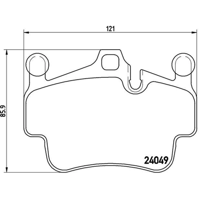 Rear Premium Semi Metallic Pads by BREMBO - P65014 pa2