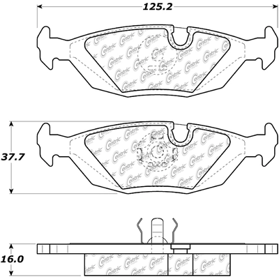 Plaquettes de frein arrière semi-métalliques de qualité supérieur de CENTRIC PARTS - 300.02790 pa4