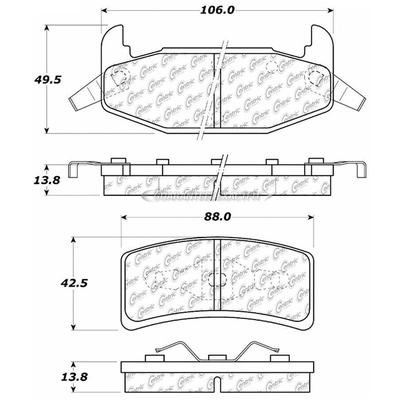 Rear Premium Semi Metallic Pads by CENTRIC PARTS - 300.03770 pa6