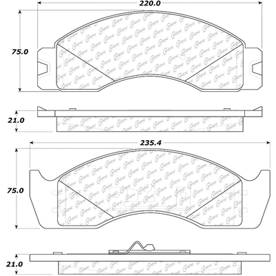 Plaquettes de frein arrière semi-métalliques de qualité supérieur by CENTRIC PARTS - 300.04110 pa17