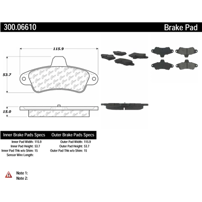 Plaquettes de frein arrière semi-métalliques de qualité supérieur by CENTRIC PARTS - 300.06610 pa4