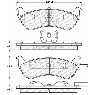 Rear Premium Semi Metallic Pads by CENTRIC PARTS - 300.06740 pa7