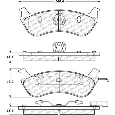 Plaquettes de frein arrière semi-métalliques de qualité supérieur par CENTRIC PARTS - 300.06900 pa3