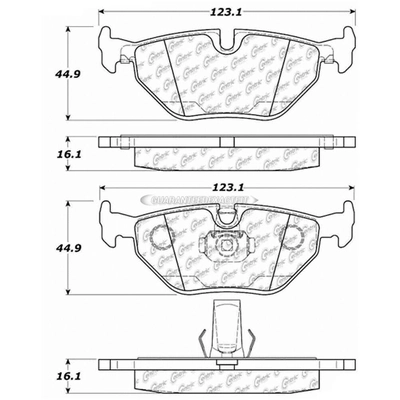 Rear Premium Semi Metallic Pads by CENTRIC PARTS - 300.06921 pa6