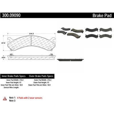 Rear Premium Semi Metallic Pads by CENTRIC PARTS - 300.09090 pa3