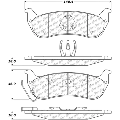 Rear Premium Semi Metallic Pads by CENTRIC PARTS - 300.09980 pa4