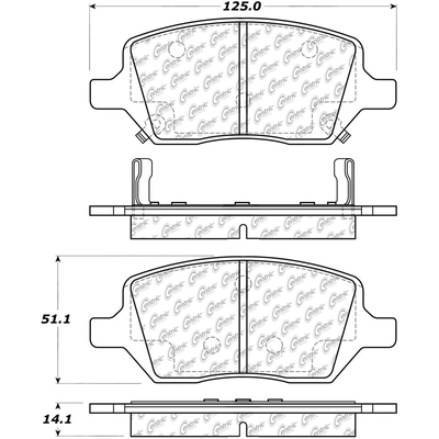 Rear Premium Semi Metallic Pads by CENTRIC PARTS - 300.10930 pa6