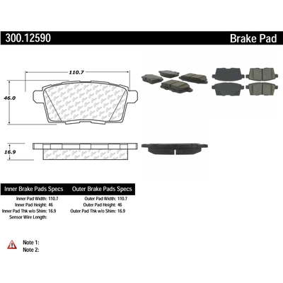 Rear Premium Semi Metallic Pads by CENTRIC PARTS - 300.12590 pa5