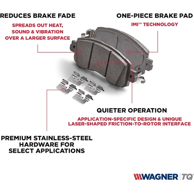 WAGNER - MX967A - Plaquettes de frein arrière semi-métalliques de qualité supérieur pa8