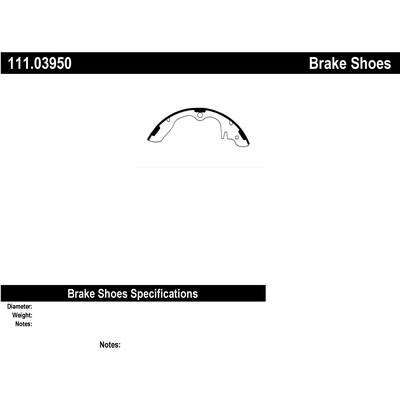 Rear Premium Shoes by CENTRIC PARTS - 111.03950 pa2