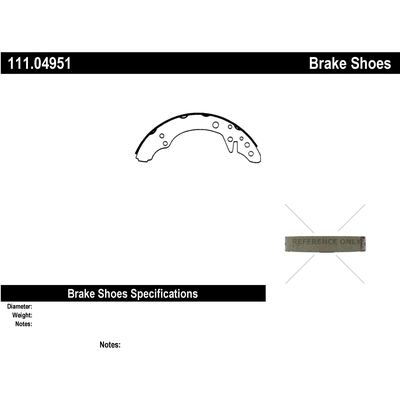 Rear Premium Shoes by CENTRIC PARTS - 111.04951 pa1
