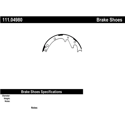 Patins arrière de qualit supérieur by CENTRIC PARTS - 111.04980 pa4