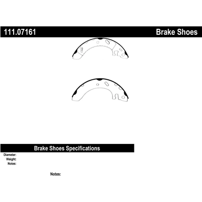 Rear Premium Shoes by CENTRIC PARTS - 111.07161 pa2