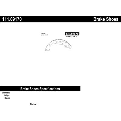 Rear Premium Shoes by CENTRIC PARTS - 111.09170 pa5