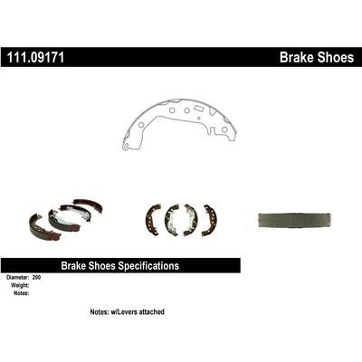 CENTRIC PARTS - 111.09171 - Rear Drum Brake Shoe pa2