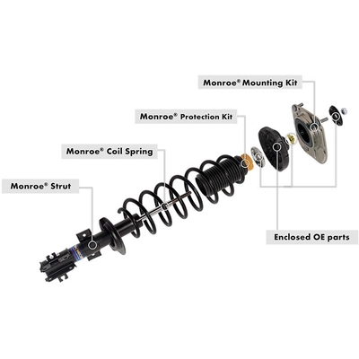 MONROE/EXPERT SERIES - 173023 - Rear Passenger Side Complete Strut Assembly pa2